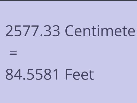 2577.33 CM TO FEET