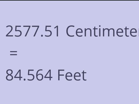 2577.51 CM TO FEET