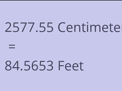 2577.55 CM TO FEET