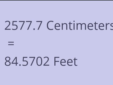 2577.7 CM TO FEET