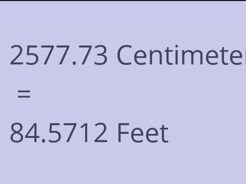 2577.73 CM TO FEET