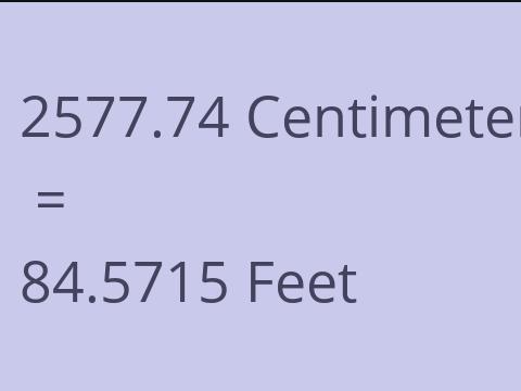 2577.74 CM TO FEET