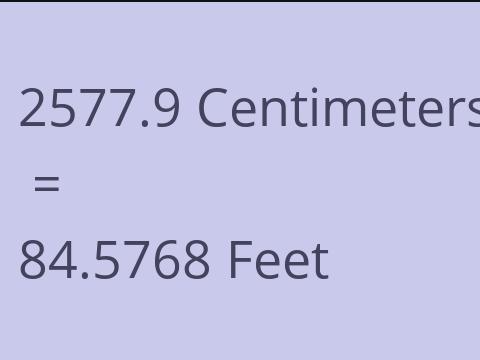 2577.9 CM TO FEET