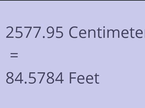 2577.95 CM TO FEET