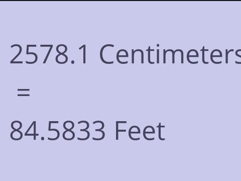 2578.1 CM TO FEET