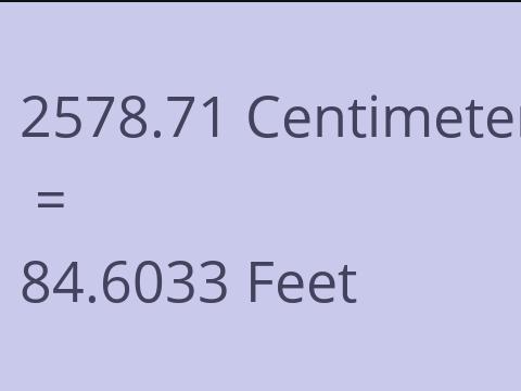 2578.71 CM TO FEET