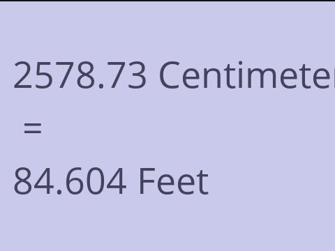 2578.73 CM TO FEET