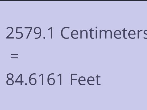 2579.1 CM TO FEET