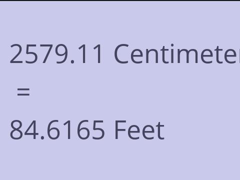 2579.11 CM TO FEET