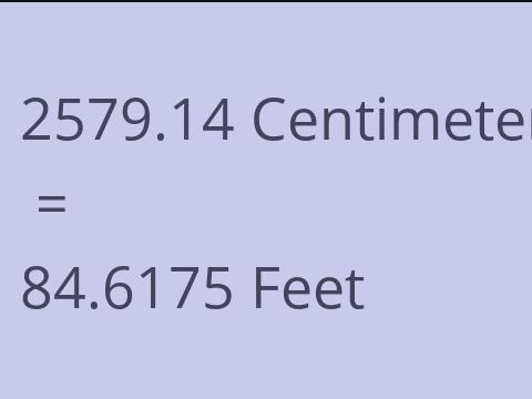 2579.14 CM TO FEET