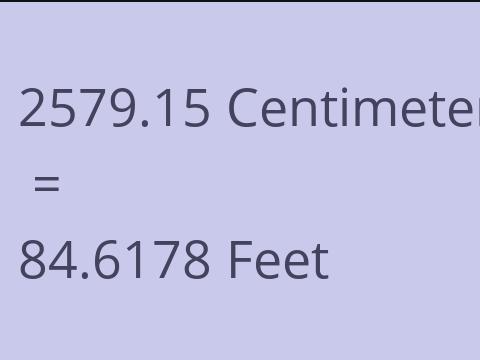 2579.15 CM TO FEET