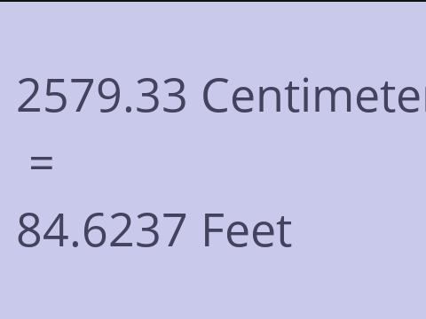 2579.33 CM TO FEET