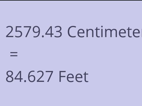 2579.43 CM TO FEET