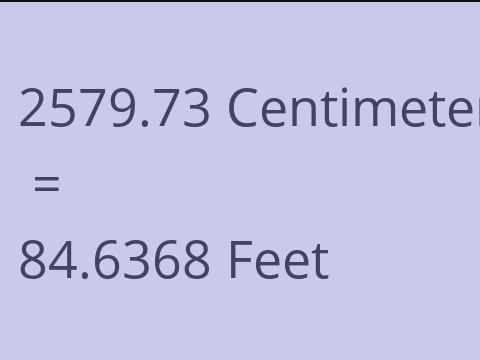 2579.73 CM TO FEET