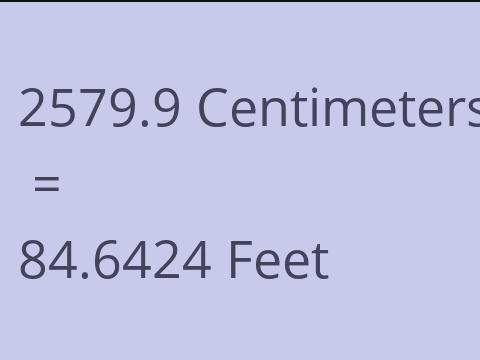 2579.9 CM TO FEET