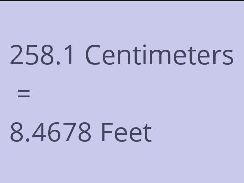 258.1 CM TO FEET