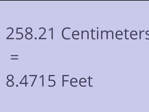 258.21 CM TO FEET