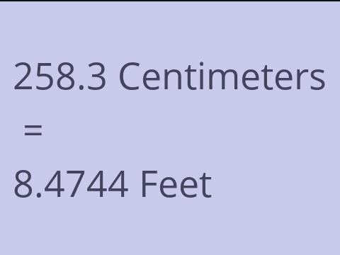 258.3 CM TO FEET