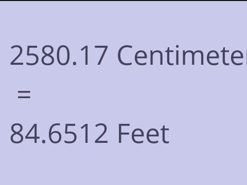 2580.17 CM TO FEET