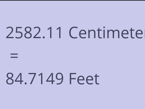 2582.11 CM TO FEET