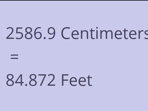 2586.9 CM TO FEET