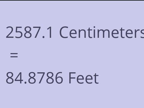 2587.1 CM TO FEET