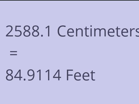 2588.1 CM TO FEET