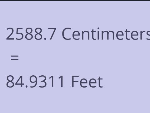 2588.7 CM TO FEET