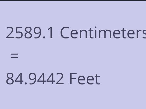2589.1 CM TO FEET