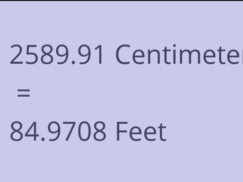2589.91 CM TO FEET
