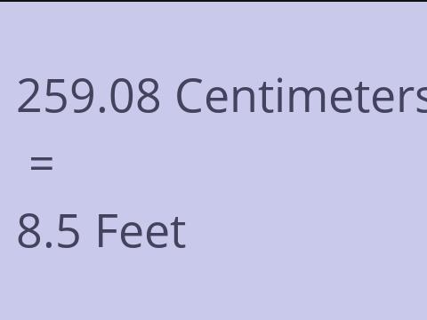 259.08 CM TO FEET