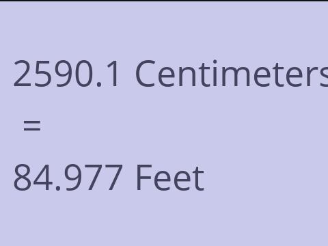 2590.1 CM TO FEET