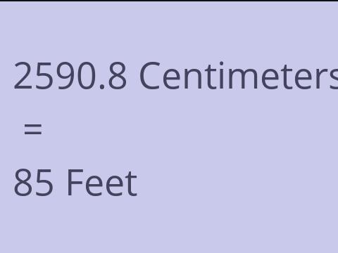 2590.8 CM TO FEET