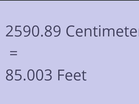 2590.89 CM TO FEET