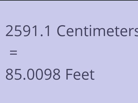 2591.1 CM TO FEET
