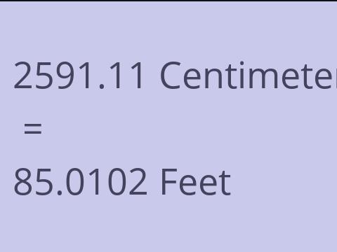 2591.11 CM TO FEET