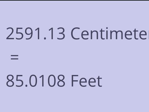 2591.13 CM TO FEET