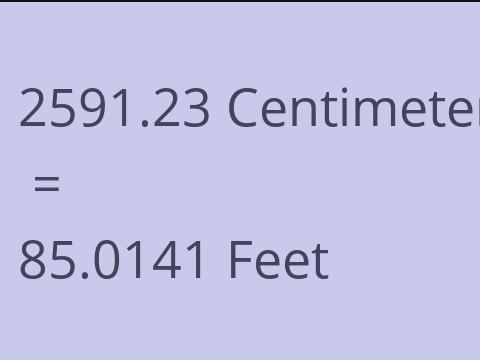 2591.23 CM TO FEET