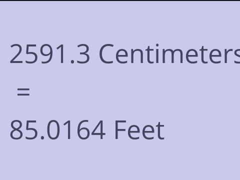 2591.3 CM TO FEET
