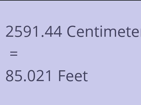 2591.44 CM TO FEET