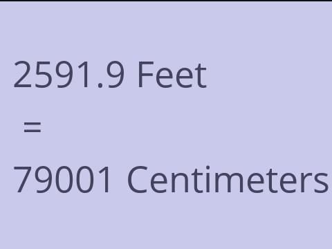 2591.9 FEET TO CM