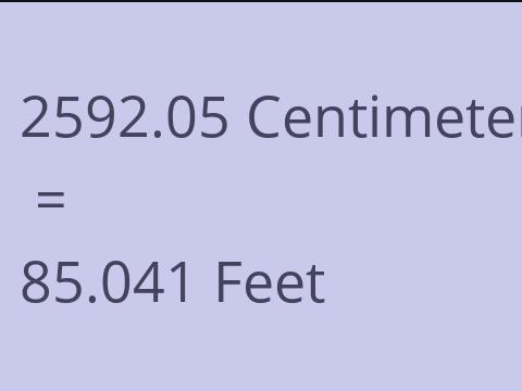 2592.05 CM TO FEET