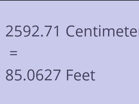 2592.71 CM TO FEET