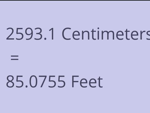 2593.1 CM TO FEET