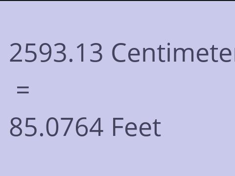 2593.13 CM TO FEET