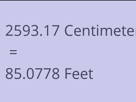 2593.17 CM TO FEET