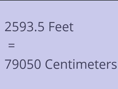 2593.5 FEET TO CM