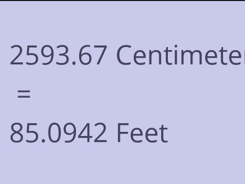 2593.67 CM TO FEET