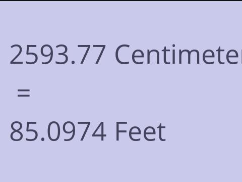2593.77 CM TO FEET
