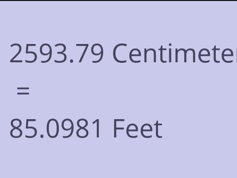 2593.79 CM TO FEET